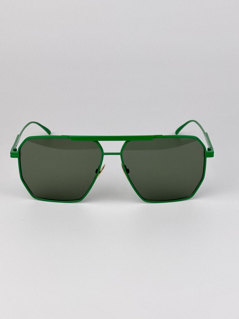 Bottega Veneta Unisex Sunglasses | Green Pilot Frame BV1012S 006 NEW AUTHENTIC